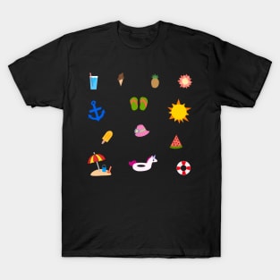 Summer Doodles Sticker Pack T-Shirt